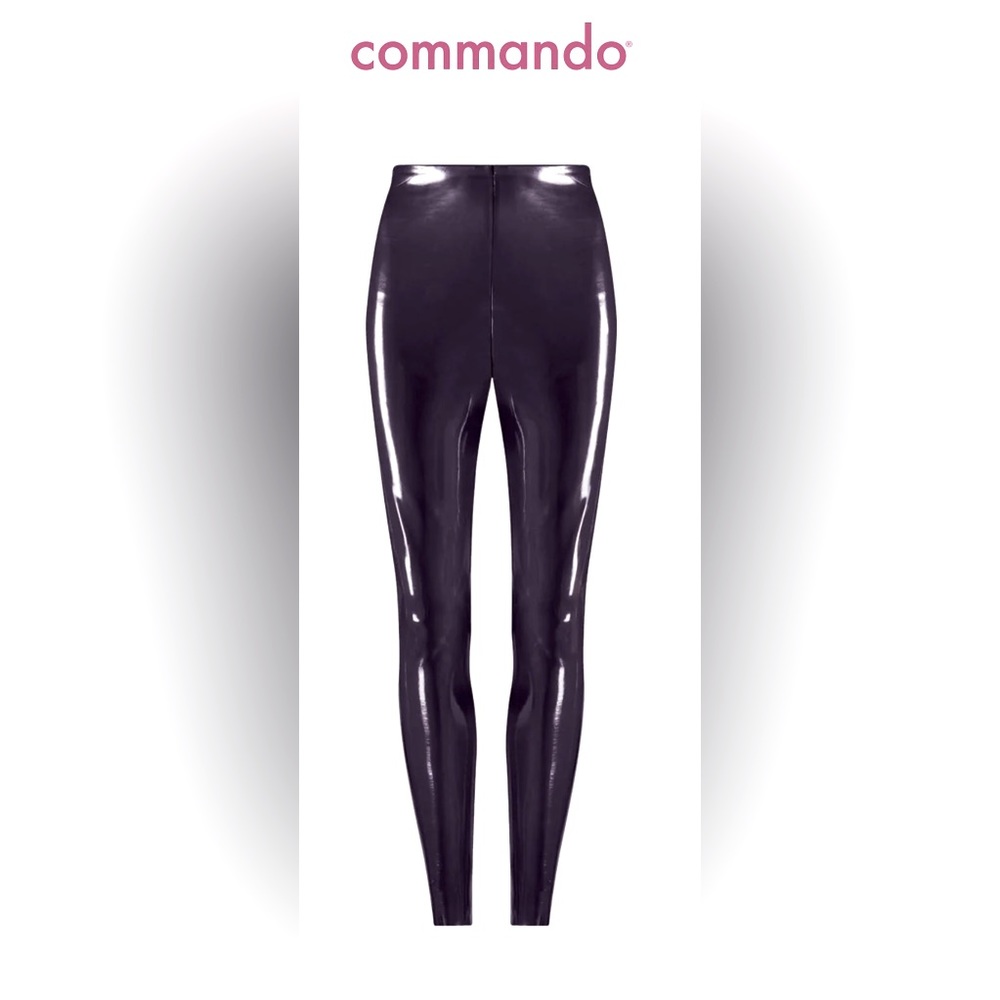 COMMANDO FAUX PATENT LEATHER LEGGING IN ABERGINE